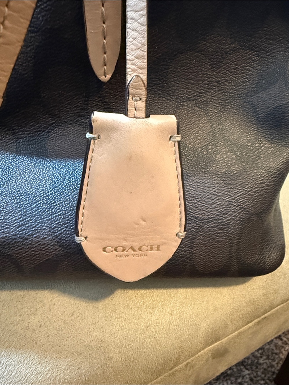 Coach Brown Signature Peyton Dome Satchel - Picture 7 of 16